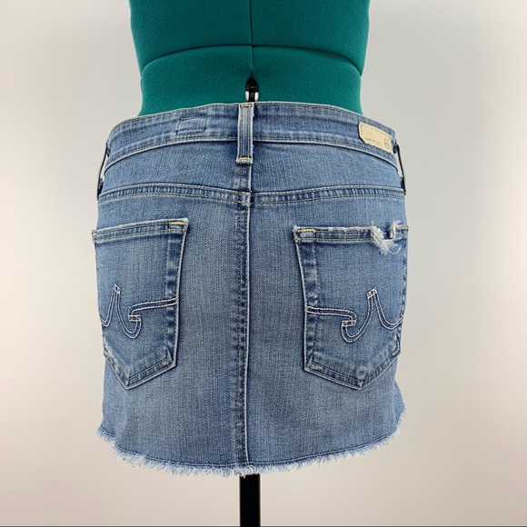 Ag Adriano Goldschmied Kate Mini Skirt in 16 Years Thrasher Blue Denim, 26 - Picture 7 of 16